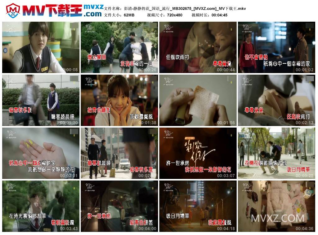 彭清-静静的花_国语_流行_MB302675